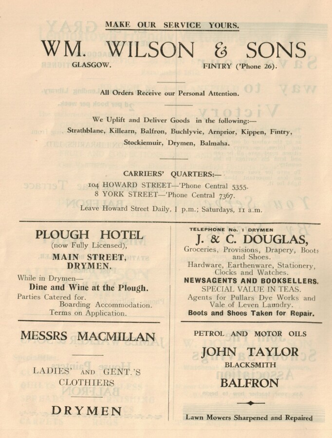 Plough Hotel MacMillian Clothes